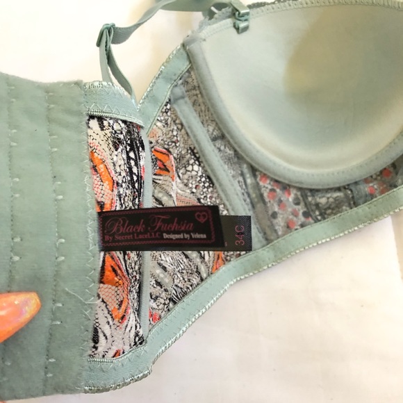 Tribal lace push up bustier bra 🌺 - Picture 3 of 4